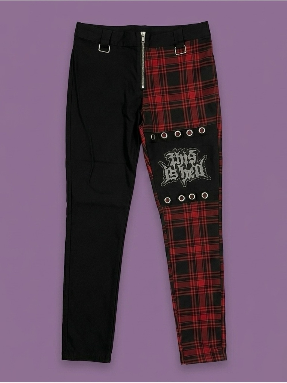 KILLSTAR Split Personality Plaid Skinny Pants